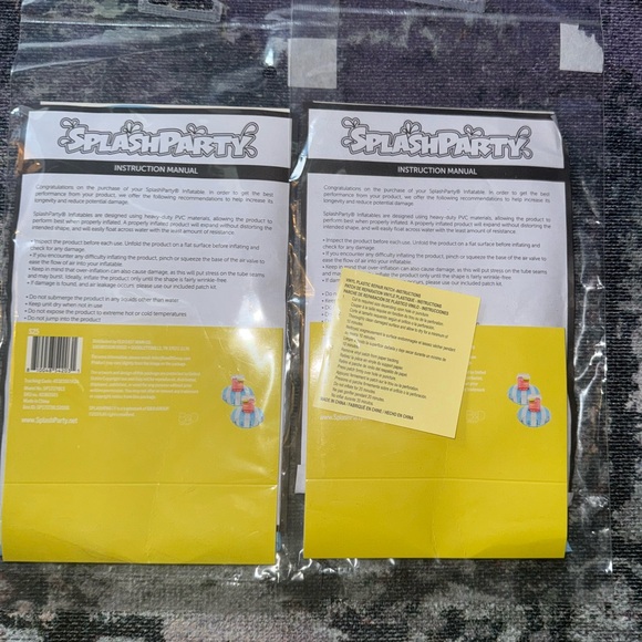 Splash Blue and White Inflatable Drink Floats 2 - 2 Packs - 4 Floats Total - Picture 2 of 2